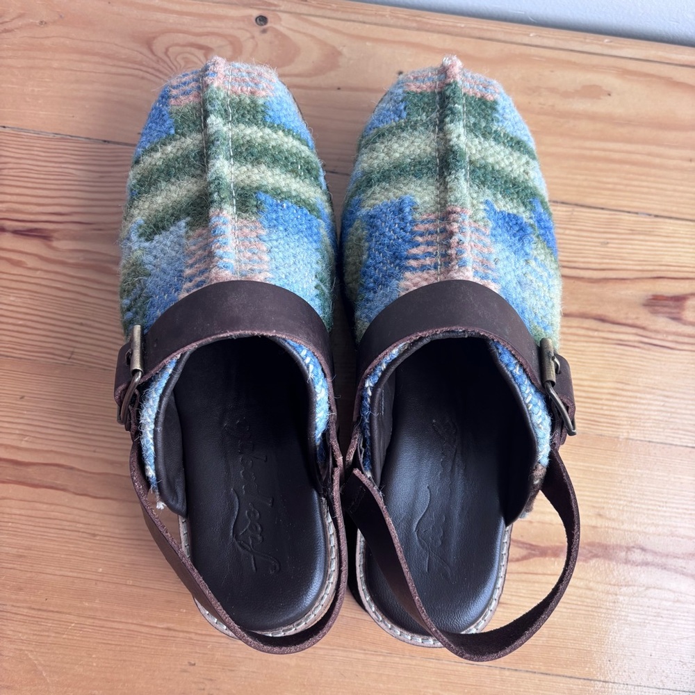 Free People Women’s Astrid Plaid Platform Slingback Clog Stargazer size 9 - Picture 10 of 12